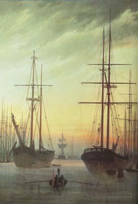 Caspar David Friedrich View of a Port (mk10) Norge oil painting art